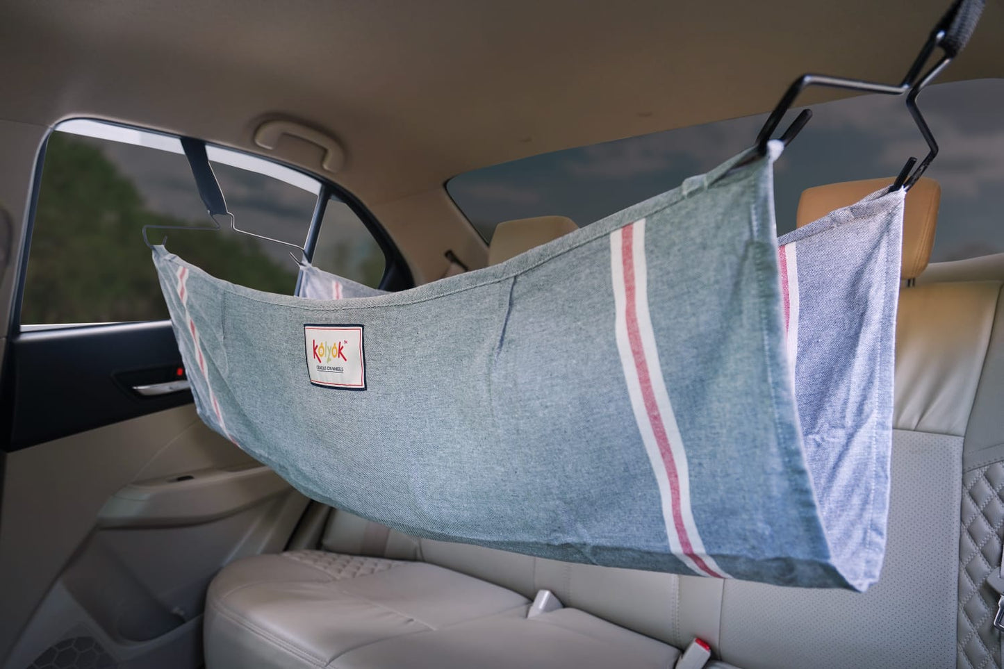 Kolyok Swing: Premium Car Hammock - Comfort, Safety, Style. Enjoy Stress-Free Picnics with Your Little One!